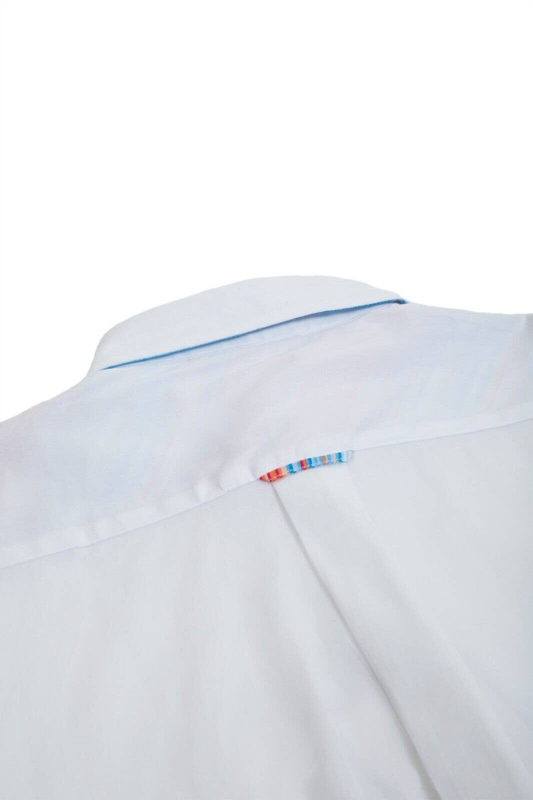 Mens Plain Long Sleeve Shirt Classic Fit Shirts-Bright White: Bright White / M