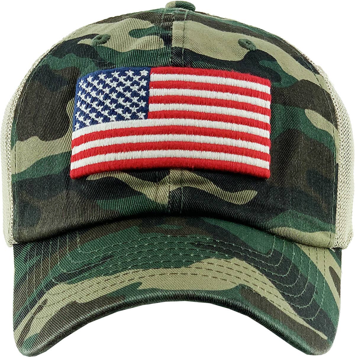 FLAG VINTAGE BALLCAP: BLK-FLAG