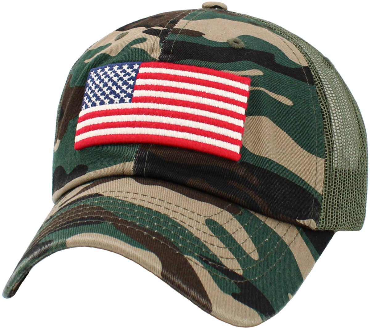 FLAG VINTAGE BALLCAP: BLK-FLAG