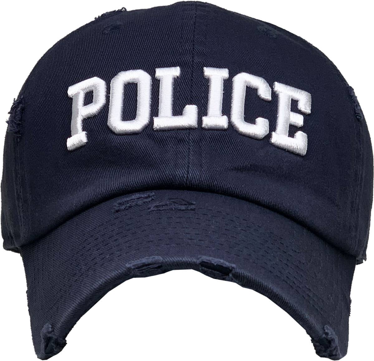 POLICE Vintage Dad Hat: BLK-VINTAGE