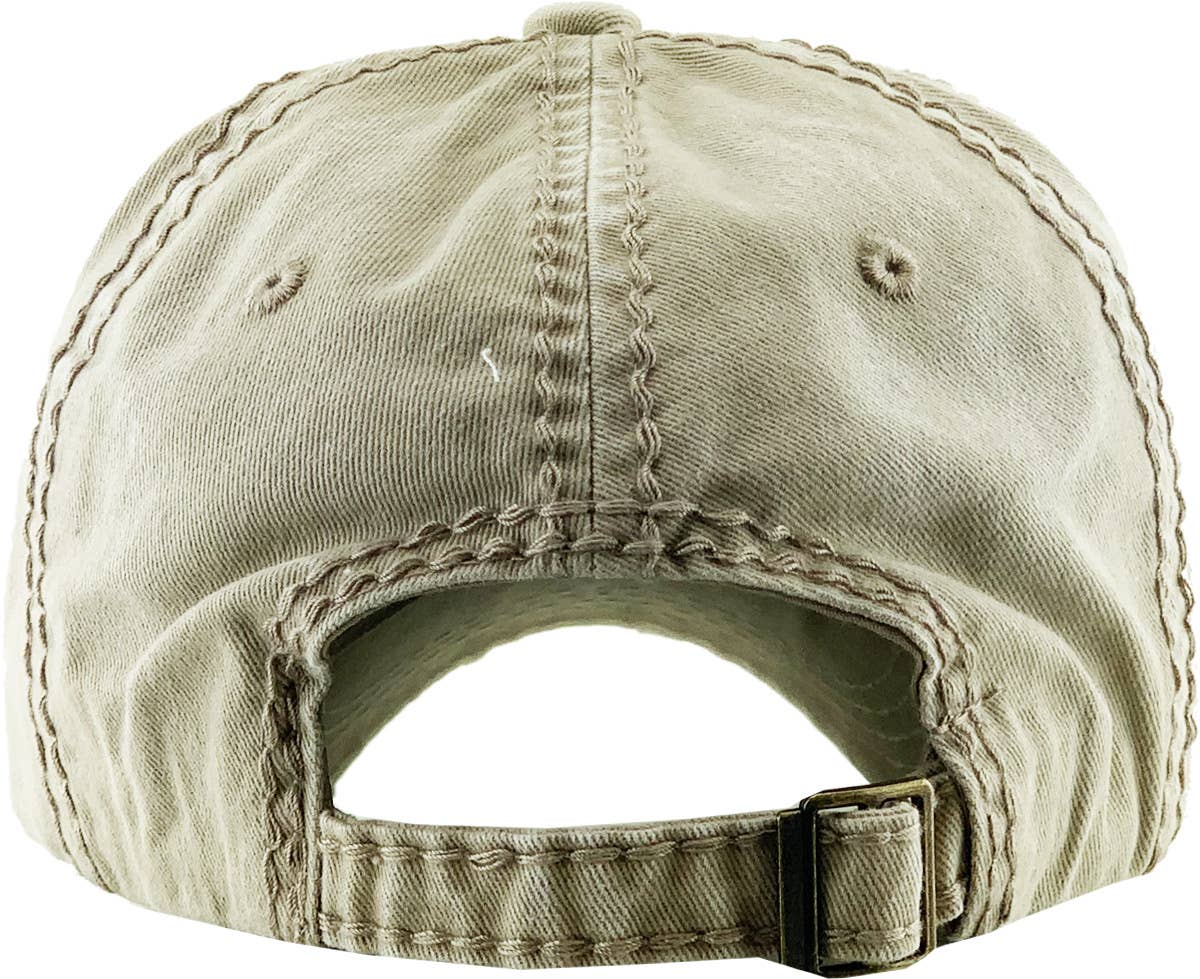 Flag Vintage Ballcap: BLK (RED)