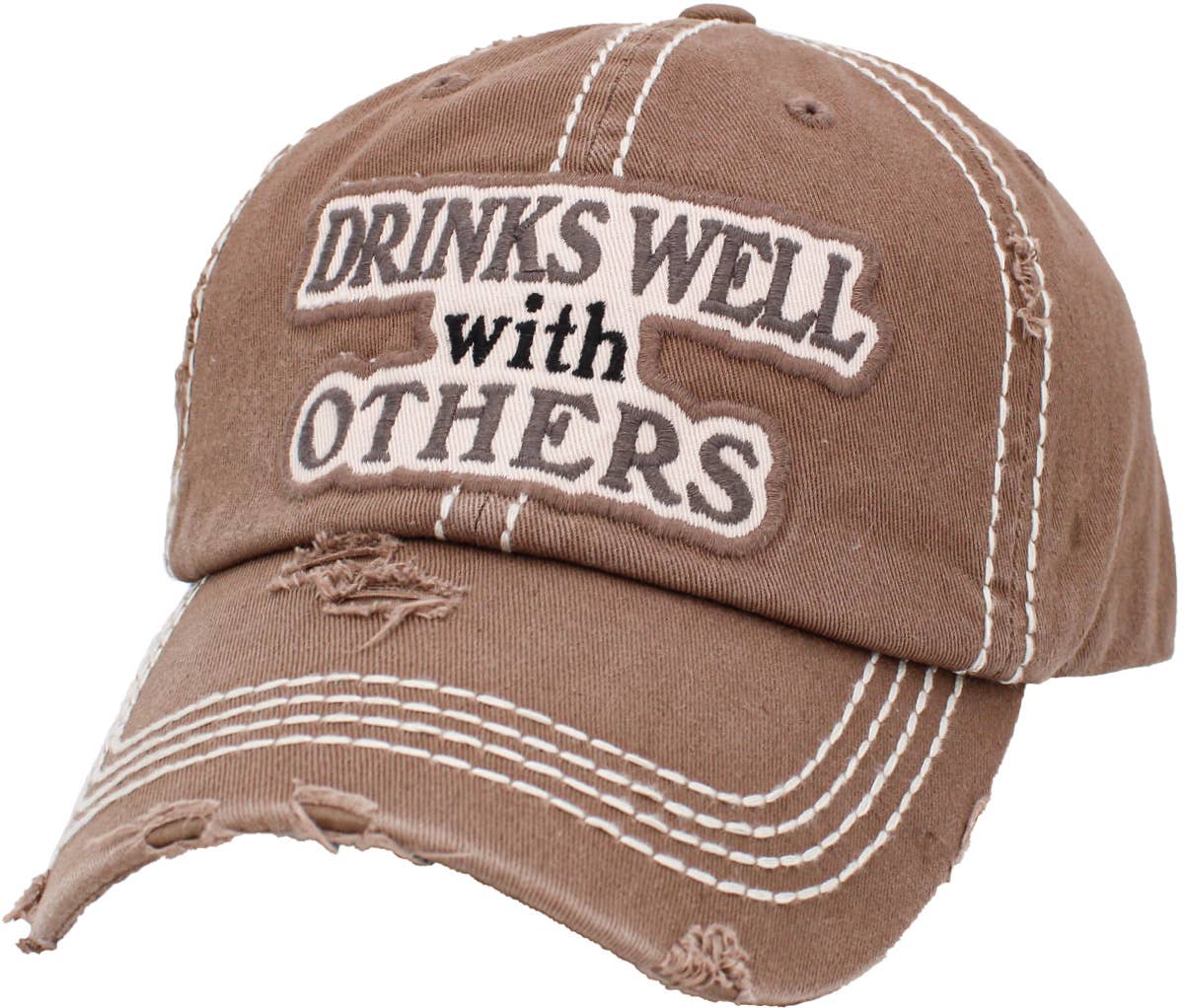 Drinks Well With Others Vintage Ballcap: STN