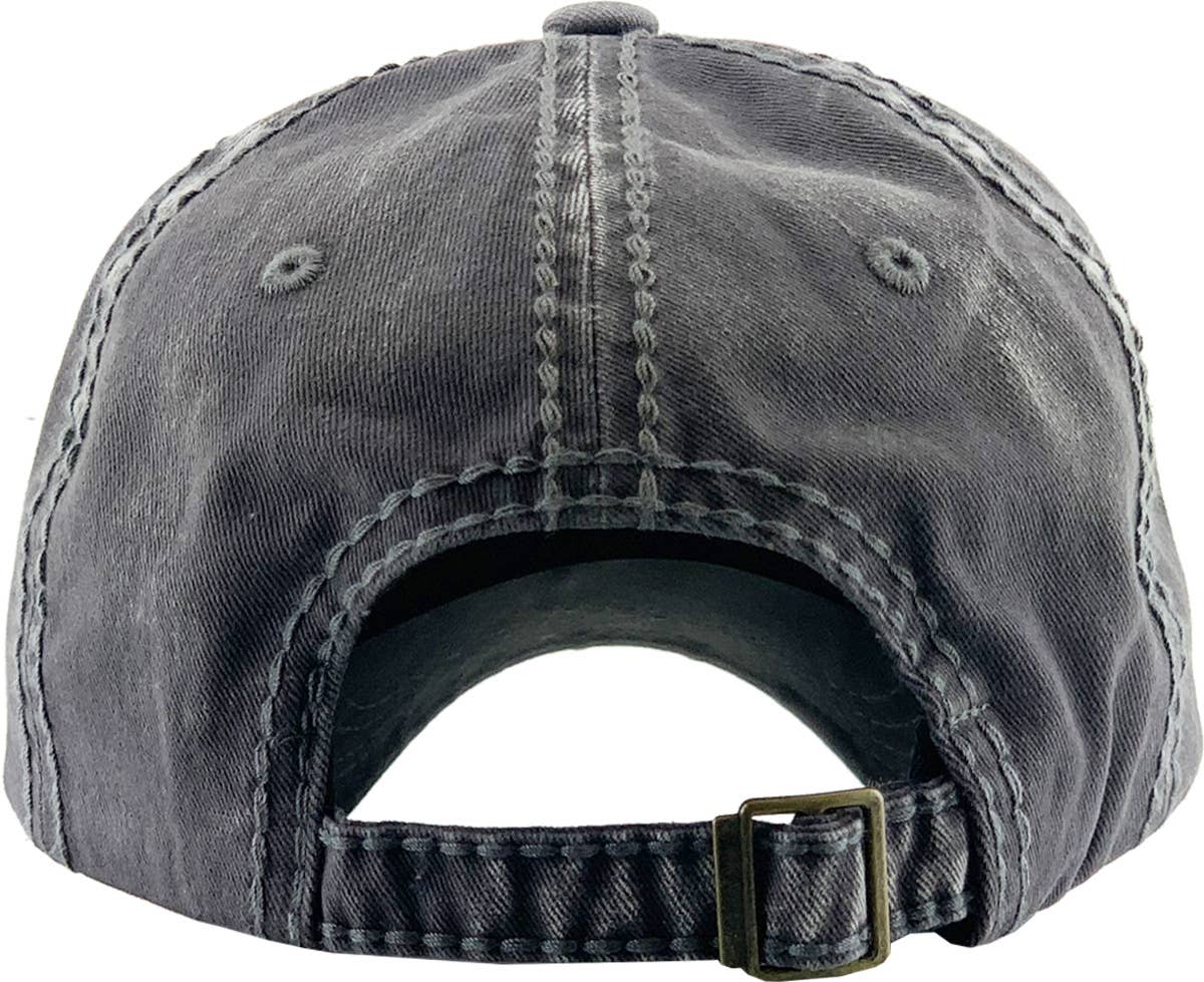 Flag Vintage Ballcap: BLK (RED)