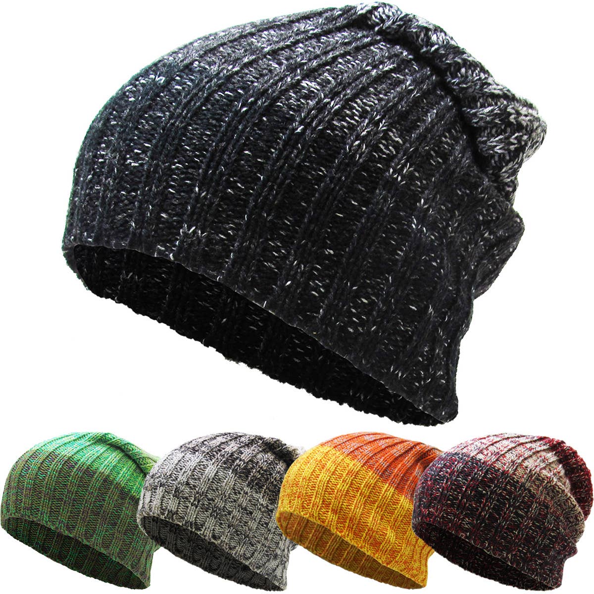 TRI-TONE SLOUCHY BEANIE | KBETHOS: ORG