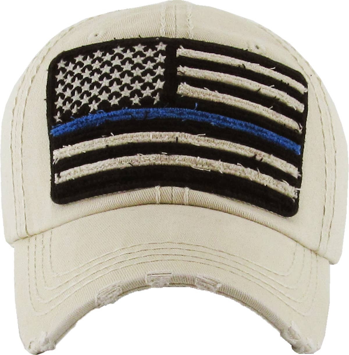 Flag Vintage Ballcap: BLK (RED)