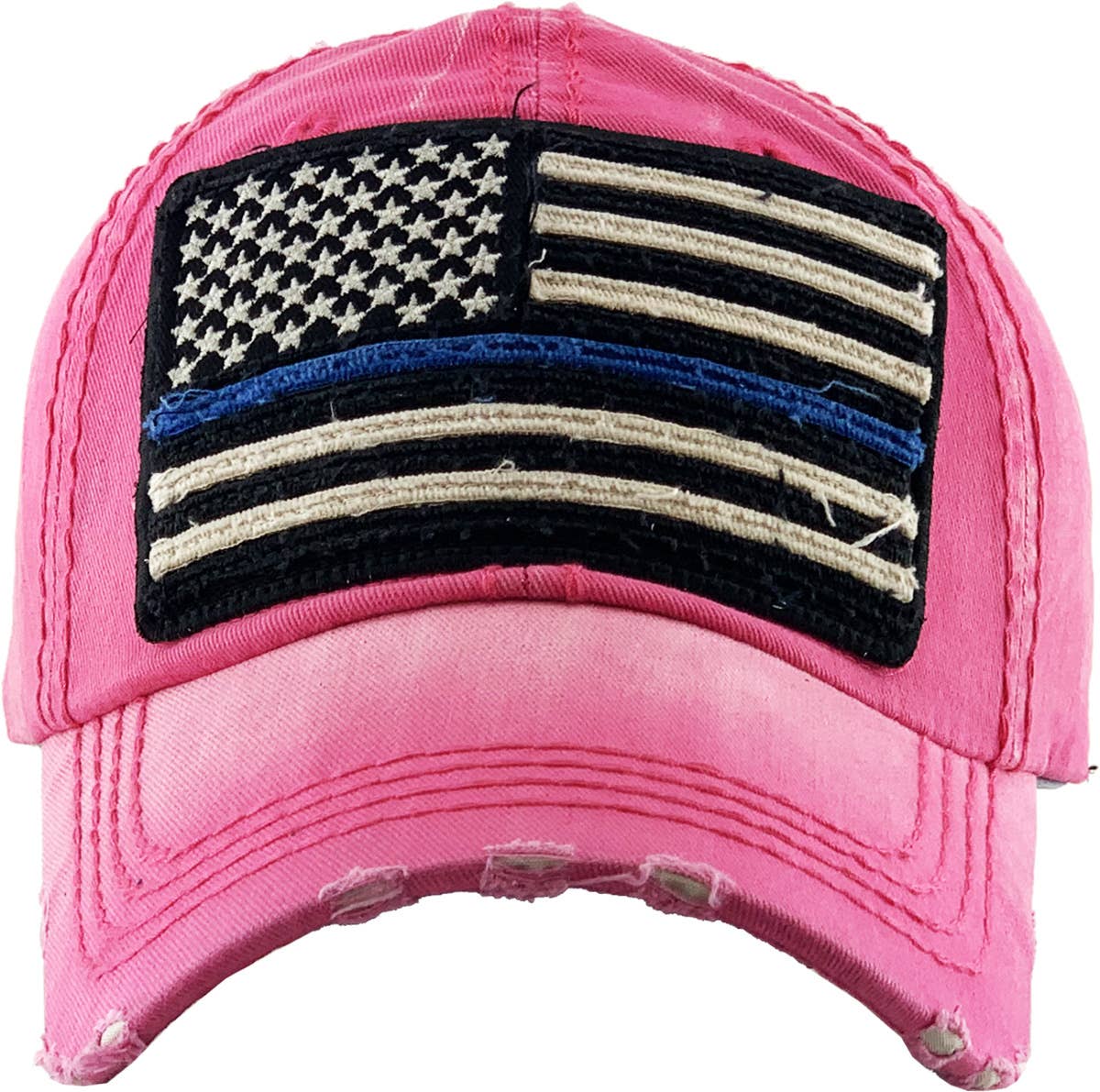 Flag Vintage Ballcap: BLK (RED)