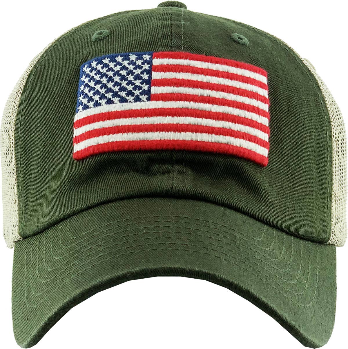 FLAG VINTAGE BALLCAP: BLK-FLAG