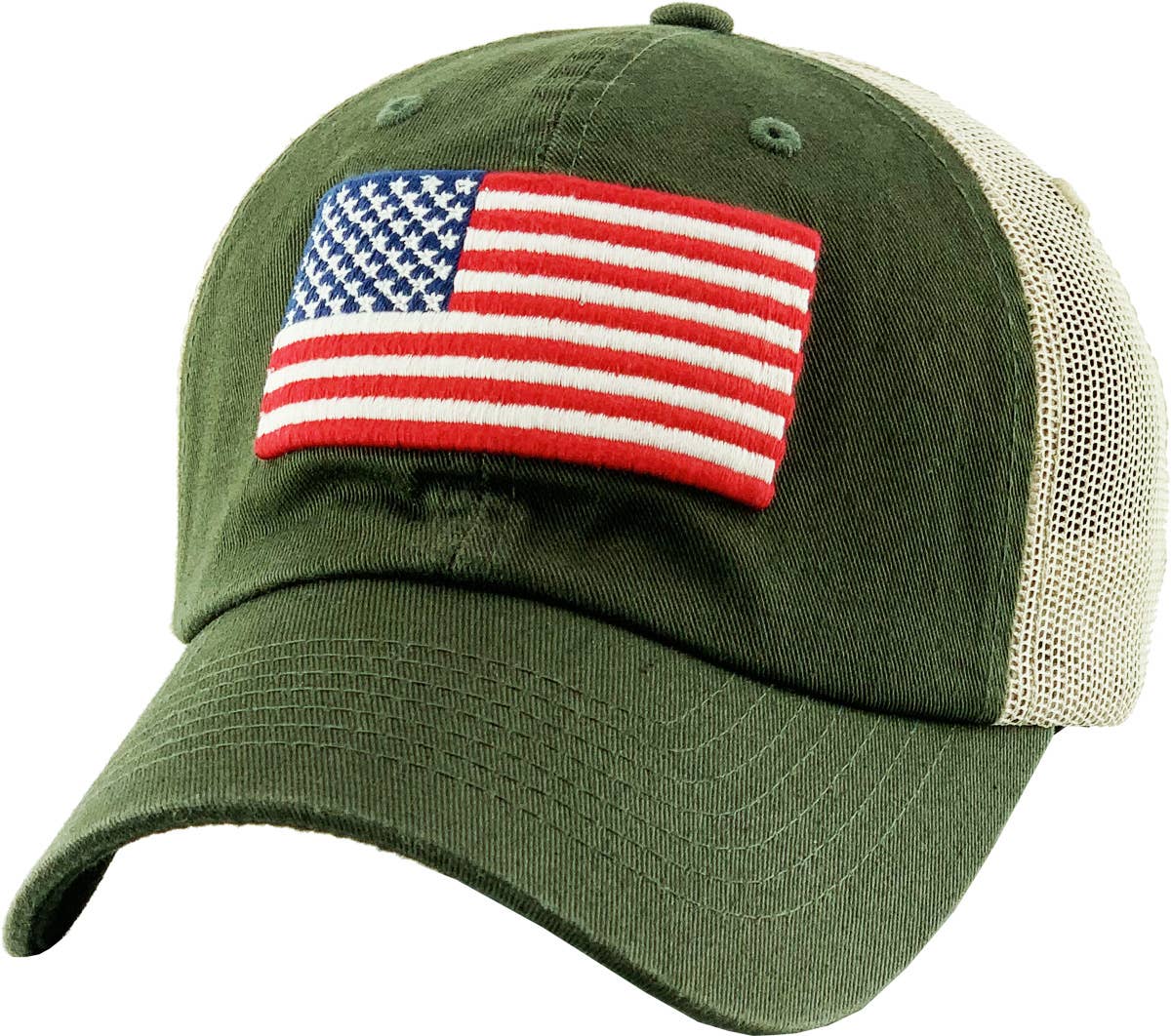 FLAG VINTAGE BALLCAP: BLK-FLAG