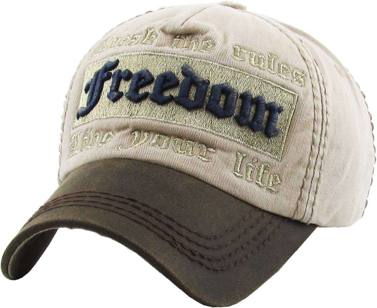 Freedom Vintage Ballcap: BLK