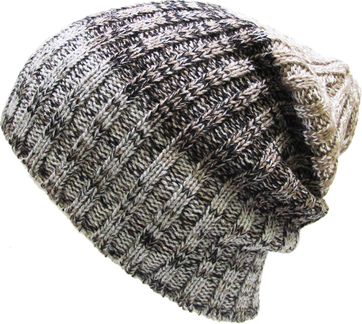 TRI-TONE SLOUCHY BEANIE | KBETHOS: LGY