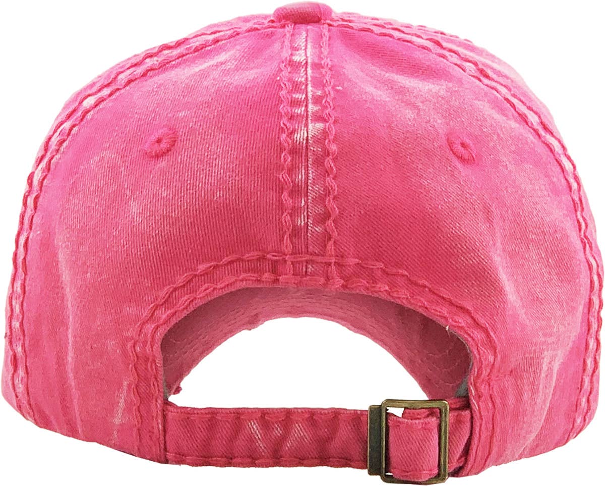 Flag Vintage Ballcap: BLK (RED)