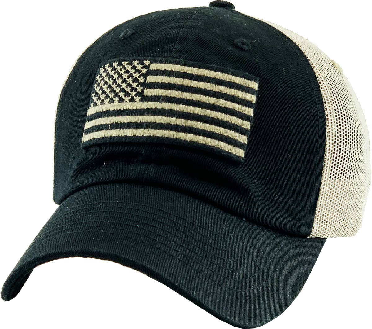 FLAG VINTAGE BALLCAP: BLK-FLAG