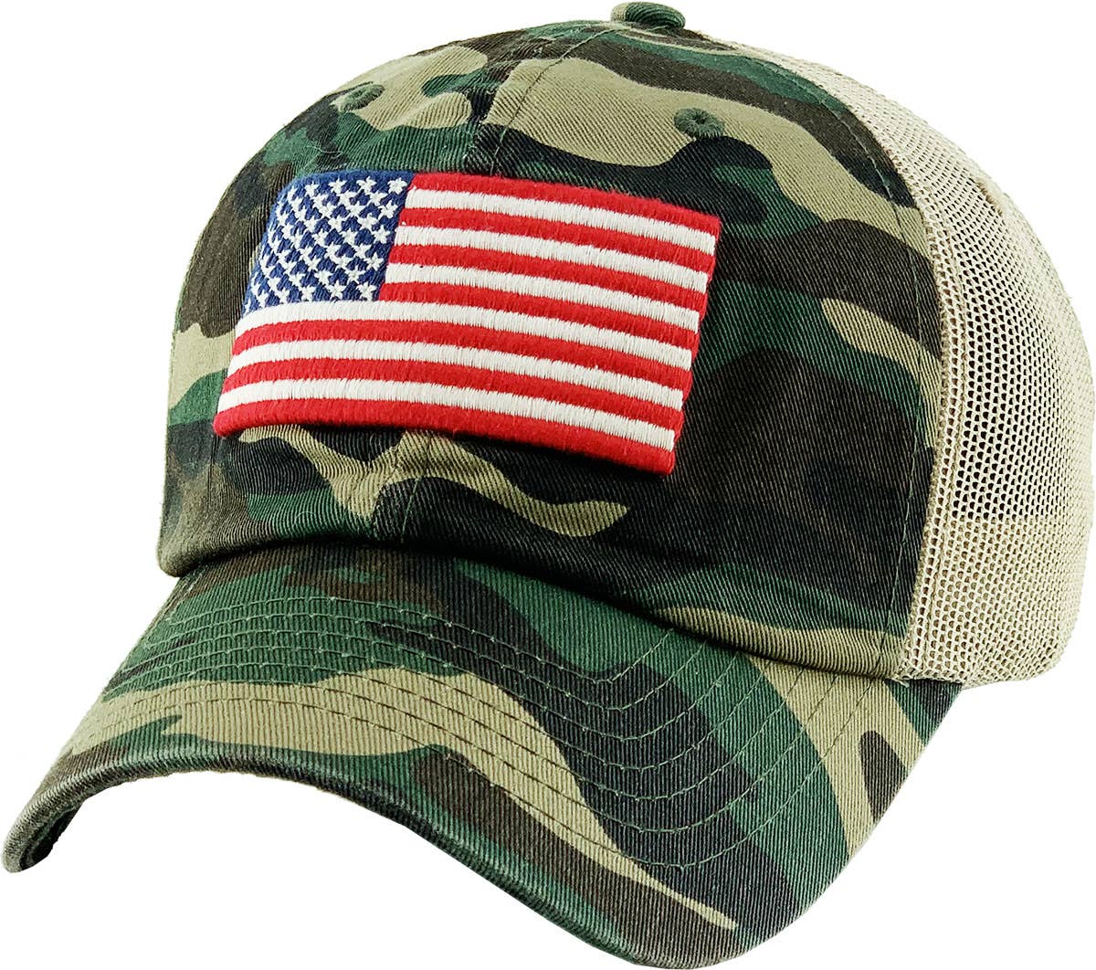 FLAG VINTAGE BALLCAP: BLK-FLAG