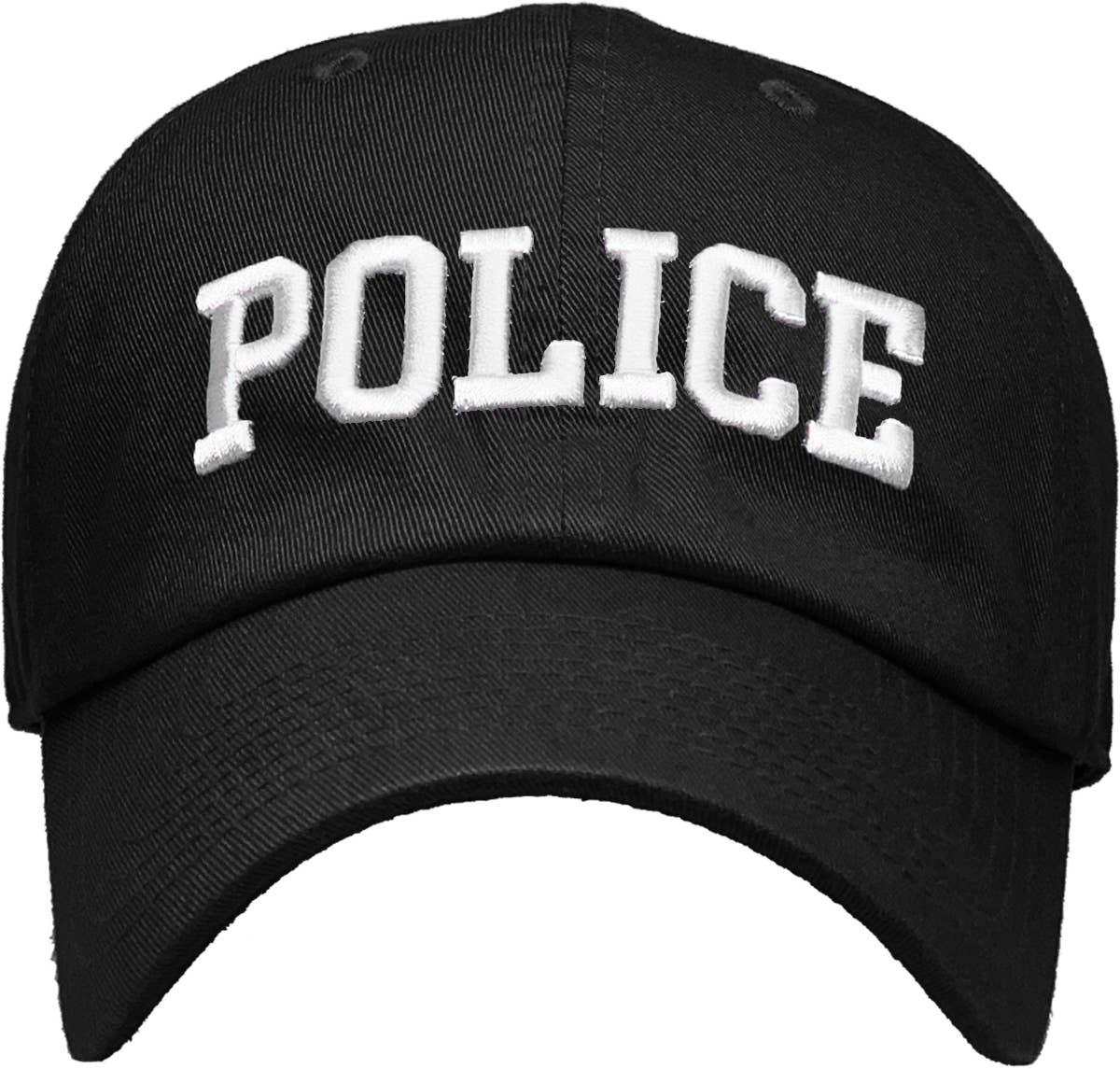 POLICE Vintage Dad Hat: BLK-VINTAGE
