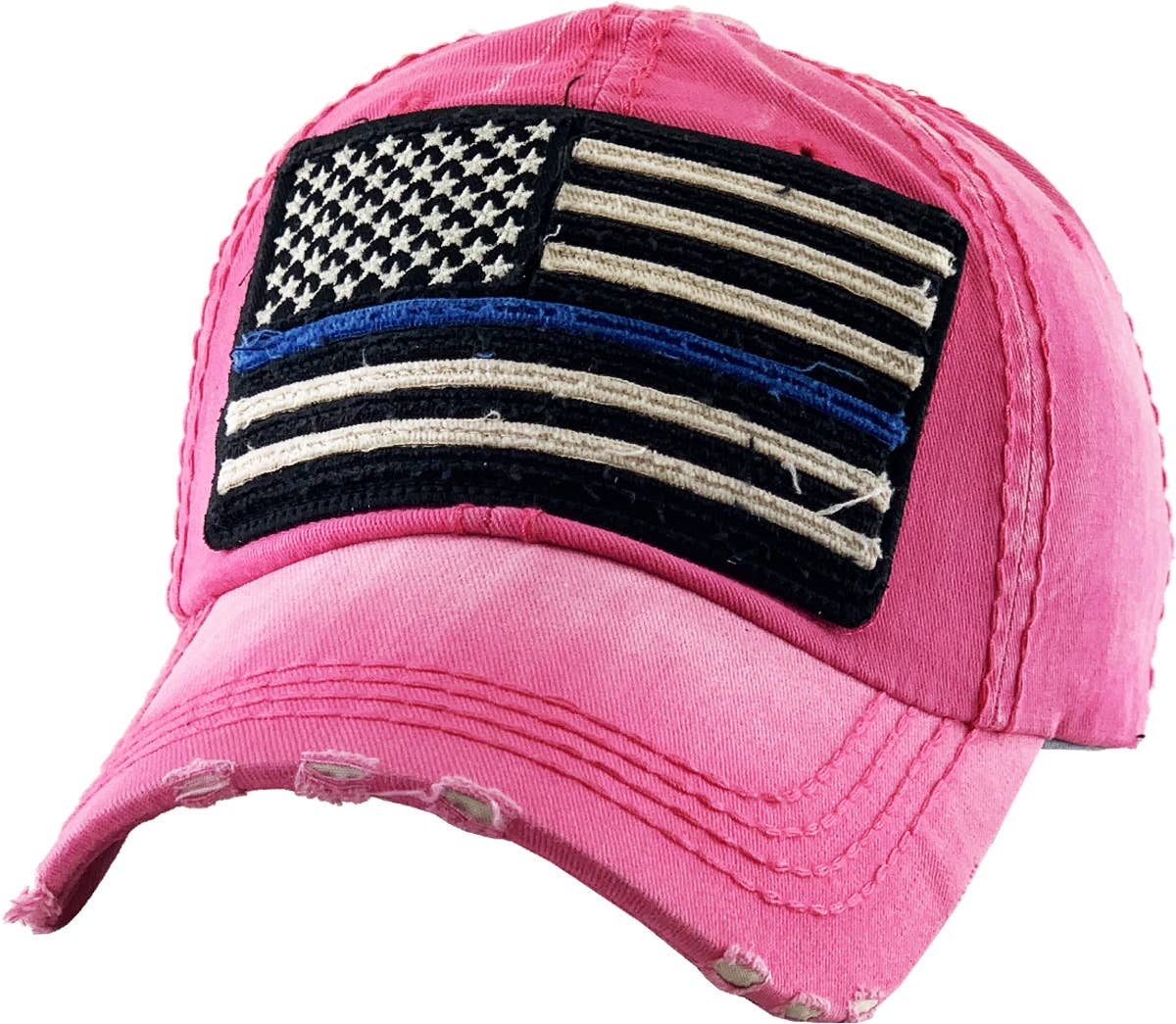 Flag Vintage Ballcap: BLK (RED)