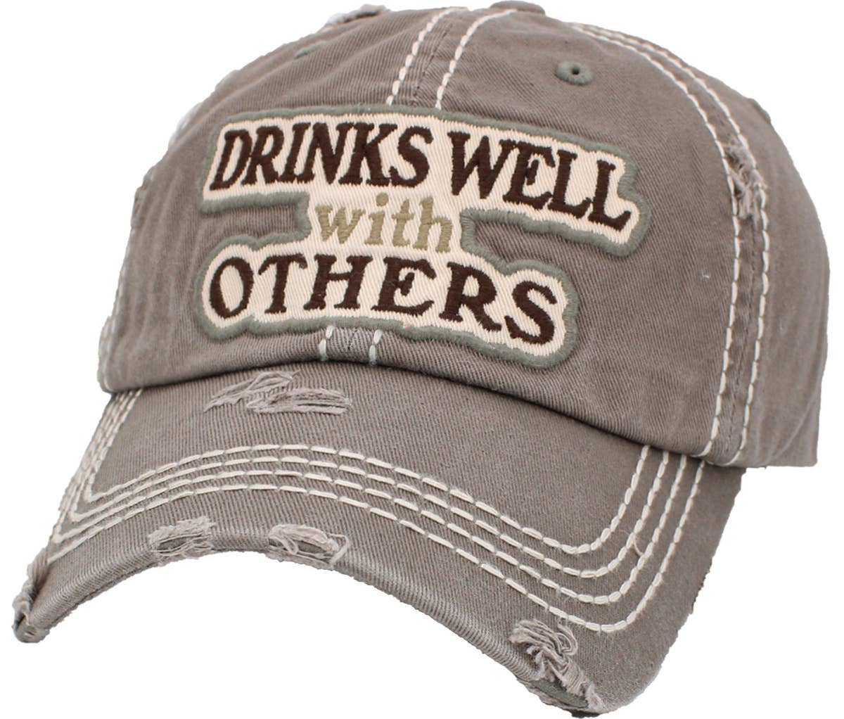 Drinks Well With Others Vintage Ballcap: STN