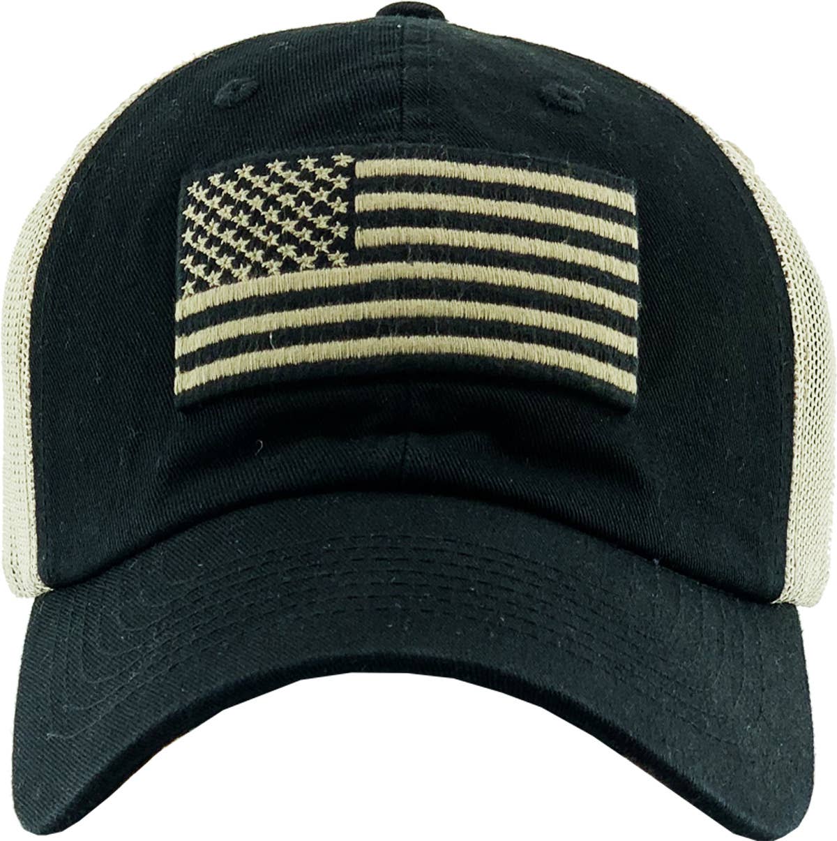 FLAG VINTAGE BALLCAP: BLK-FLAG