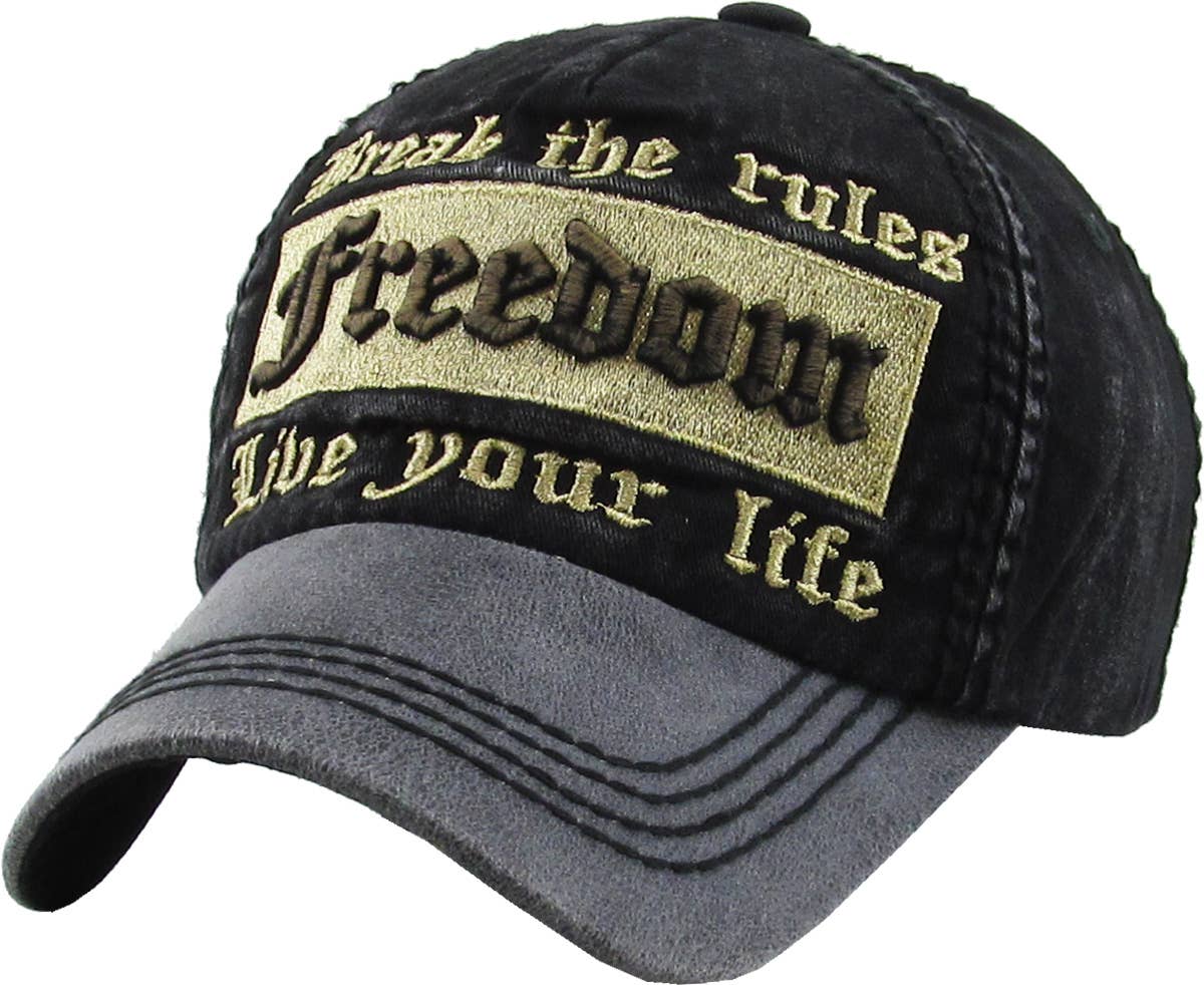 Freedom Vintage Ballcap: BLK
