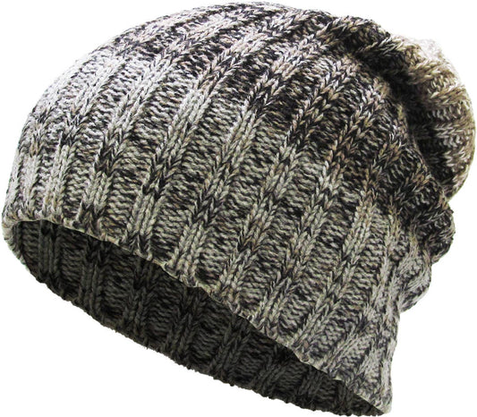 TRI-TONE SLOUCHY BEANIE | KBETHOS: LGY
