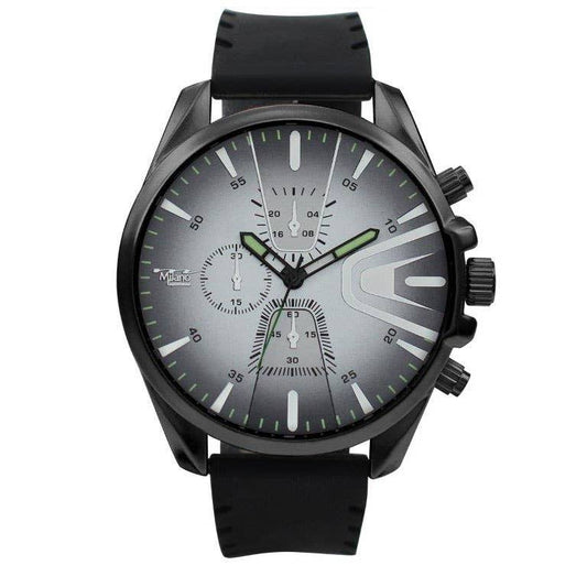 Men's Two Tone Analog Watch -  Black/Gunmetal